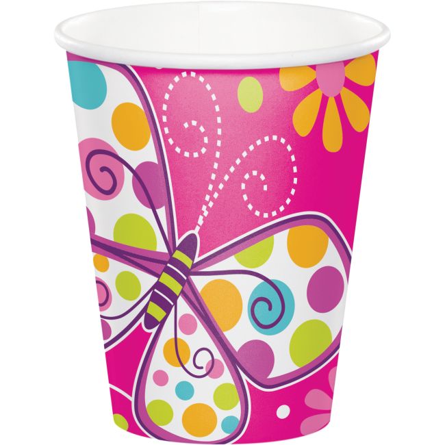 Butterfly Sparkle 9oz Hot/Cold Cups: Party at Lewis Elegant Party ...