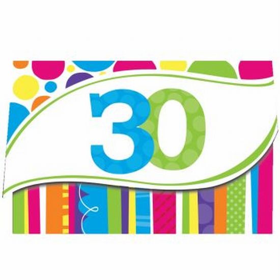 Bright & Bold 30th Birthday Gatefold Invitations: Party at Lewis ...