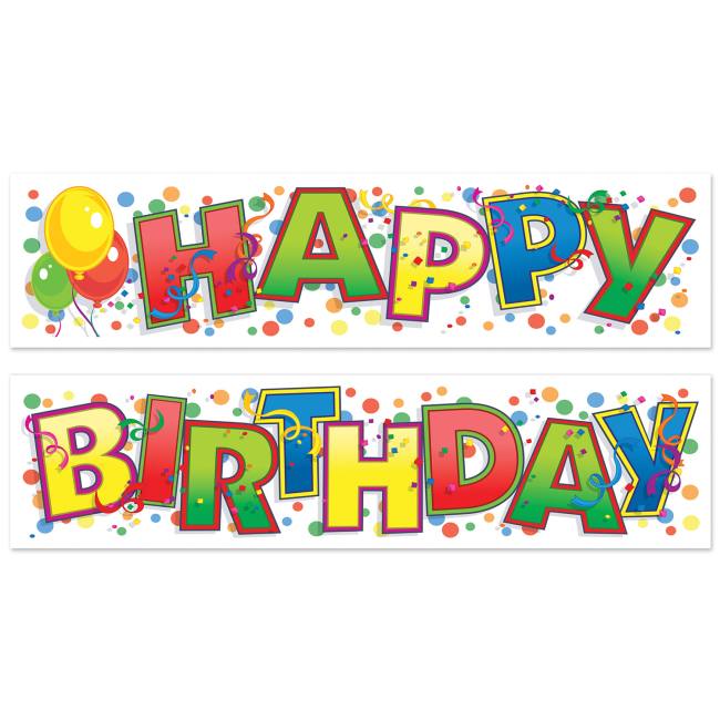 Happy Birthday Banner Set: Party at Lewis Elegant Party Supplies ...