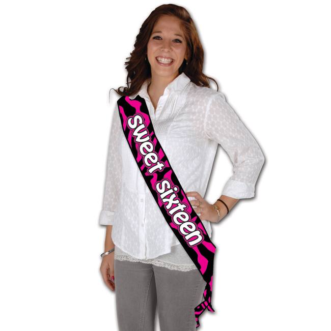 Sweet 16 Satin Sash: Party at Lewis Elegant Party Supplies, Plastic ...