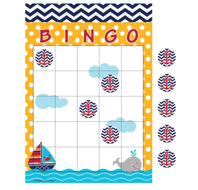 Ahoy Matey Nautical Gift Bingo Game: Party at Lewis Elegant Party ...