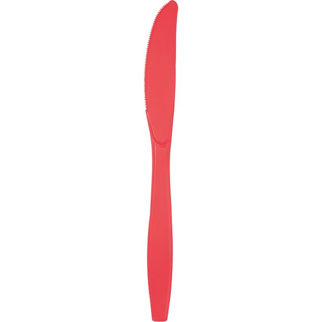 Coral Heavy Duty Plastic Knives: Party at Lewis Elegant Party Supplies ...