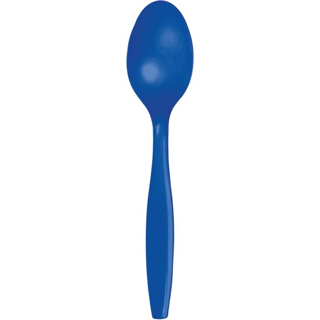 Cobalt Blue Heavy Duty Plastic Spoons: Party at Lewis Elegant Party ...