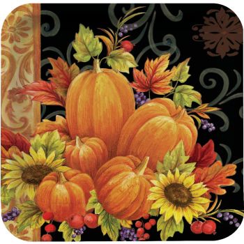 Pumpkin Tapestry 10-inch Deep Dish Plates: Party at Lewis Elegant Party ...