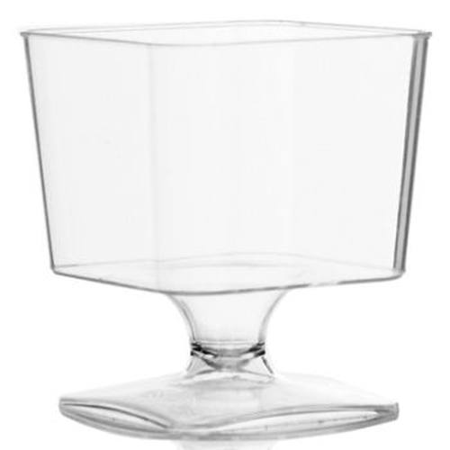 24 Clear 3 oz Disposable Mini Teardrop Plastic Dessert Cups