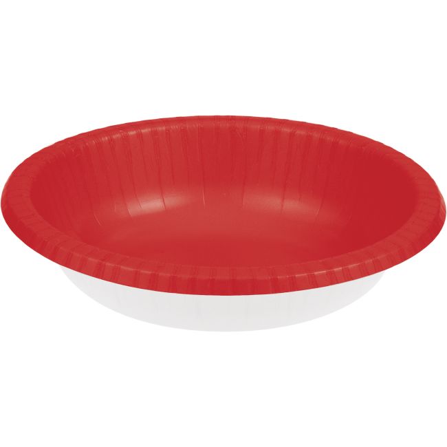 Red 20 oz Paper Bowls: Party at Lewis 