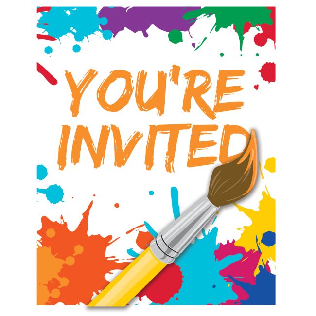 Art Party Paint Party Invitations: Party at Lewis Elegant Party Supplies,  Plastic Dinnerware, Paper Plates and Napkins
