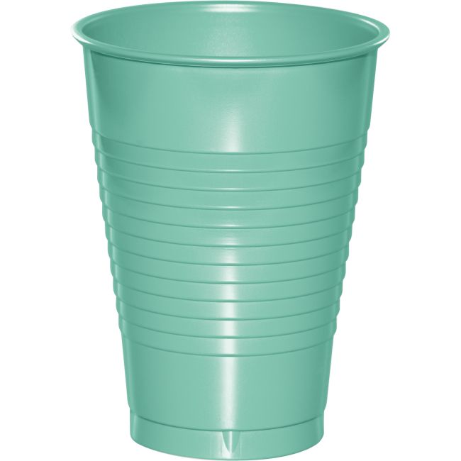 Premium 12 oz Plastic Cups, Olive Green: Party at Lewis Elegant