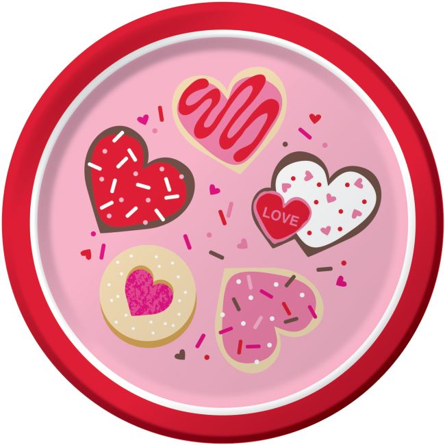 Frosted Valentine Fun 7-inch Plates: Party at Lewis Elegant Party ...