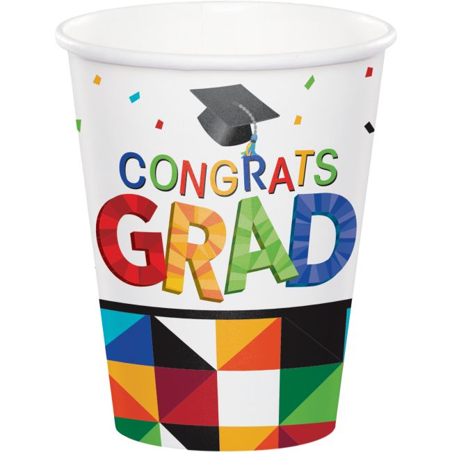 Graduation Fractal Fun 9 oz Hot/Cold Cups: Party at Lewis Elegant Party ...