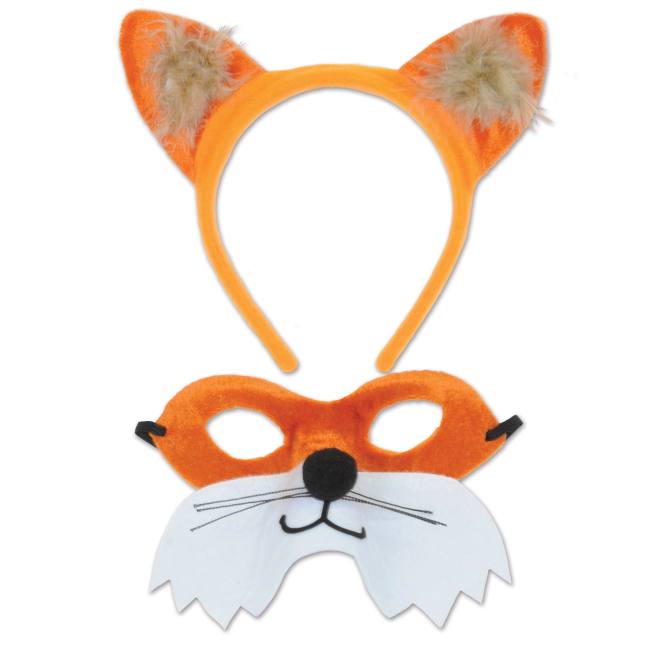 Fox Headband & Mask Set: Party at Lewis Elegant Party Supplies, Plastic ...