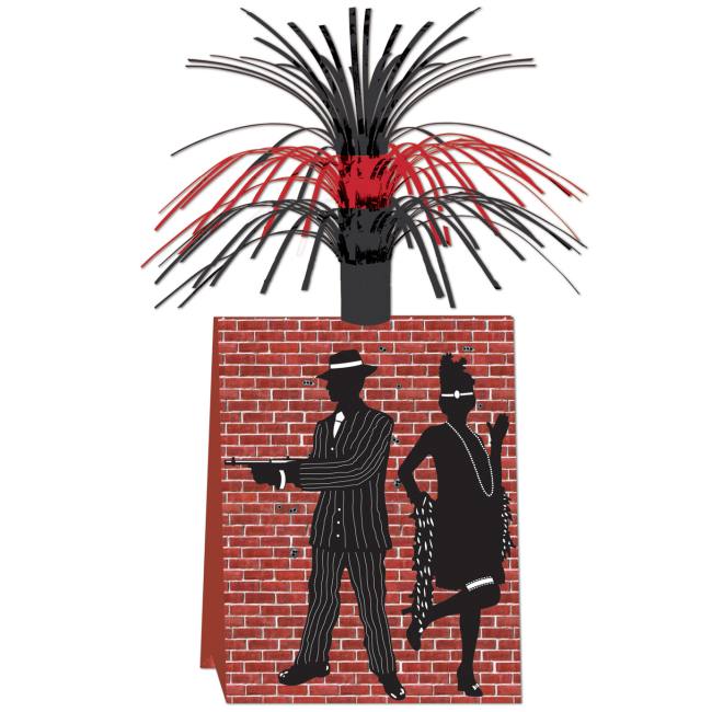 Gangster Red Black Centerpiece Roaring 20s Party Supplies And