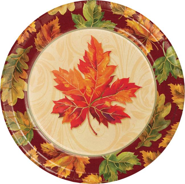 Fall Flourish 9-inch Plates: Party at Lewis Elegant Party Supplies ...