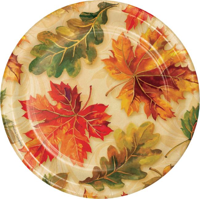 fall plastic plates