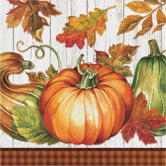 Harvest Plenty Lunch Napkins: Party at Lewis Elegant Party Supplies ...