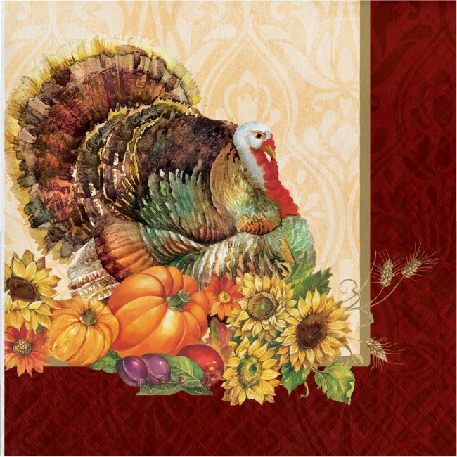 Regal Turkey 3-Ply Lunch Napkins: Party at Lewis Elegant Party Supplies ...