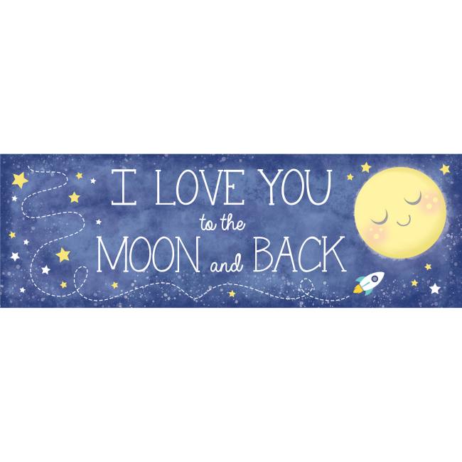 To the Moon and Back Giant Banner: Party at Lewis Elegant Party ...