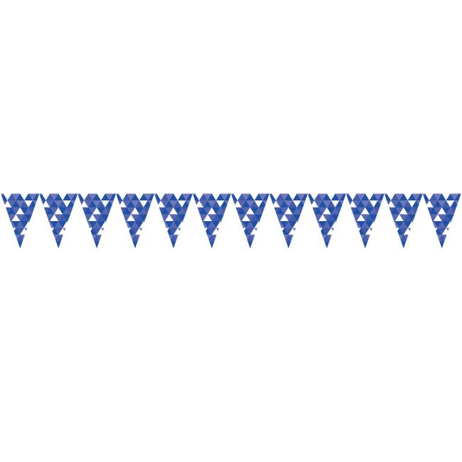 Fractal Cobalt Blue Paper Flag Banner: Party at Lewis Elegant Party ...