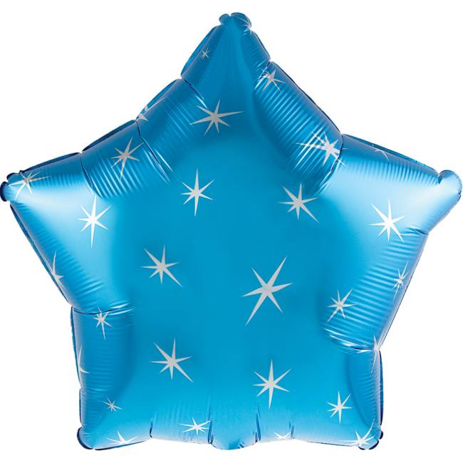 Powder Blue Sparkle Star 17-inch Foil Balloon: Party at Lewis Elegant ...