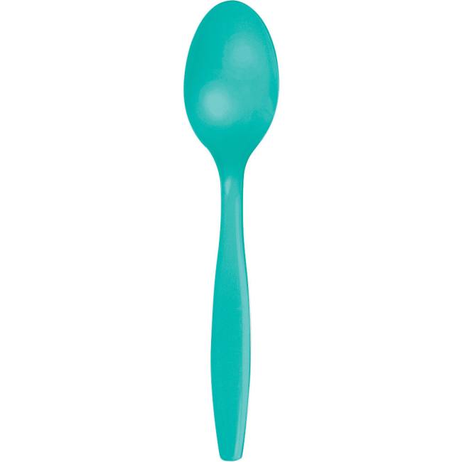 Teal Lagoon Heavy Duty Plastic Spoons: Party at Lewis Elegant Party ...