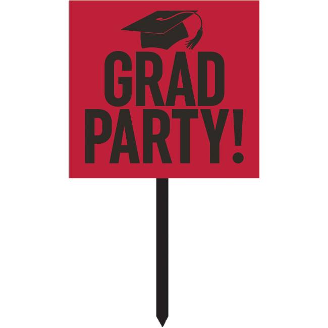 Graduation Yard Sign Red: Party at Lewis Elegant Party Supplies ...