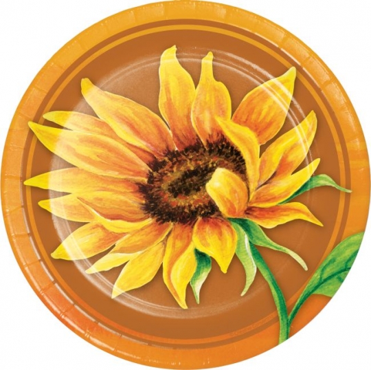 sunflower paper plates and napkins