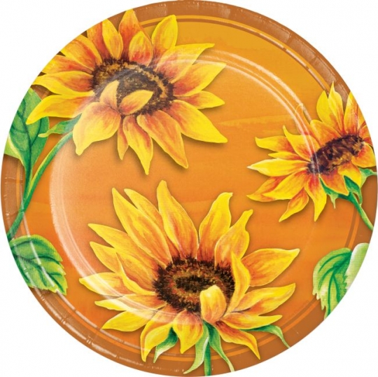 sunflower paper plates and napkins