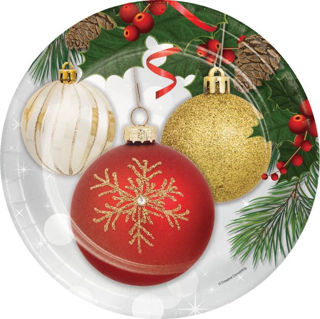 Christmas Ornament Elegance 9inch Plates Party at Lewis Elegant Party