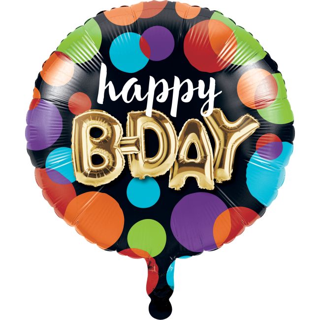 Gold Balloon Birthday Happy Birthday Foil Balloon: Party at Lewis ...