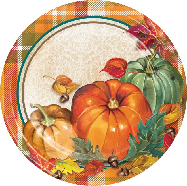 Traditional Thanksgiving 7-inch Plate: Party at Lewis Elegant Party ...