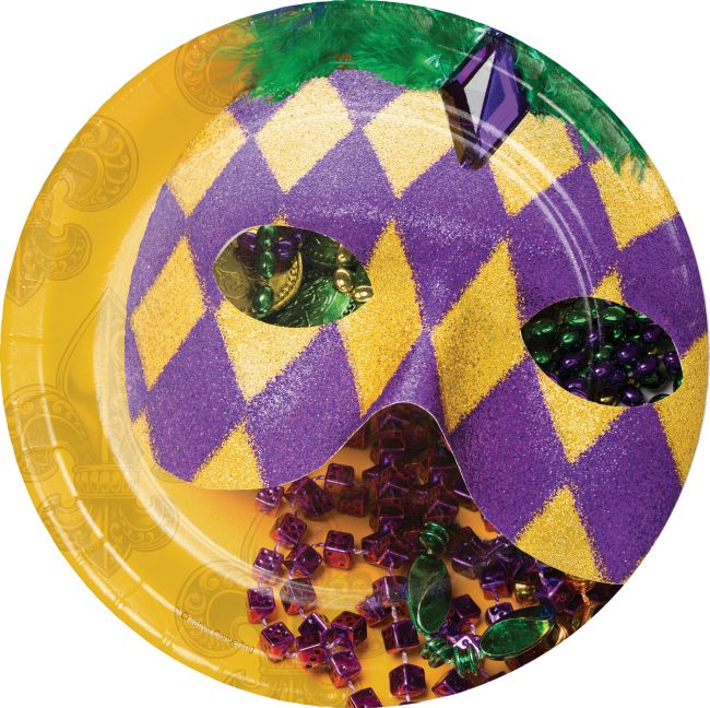 mardi gras paper plates and napkins