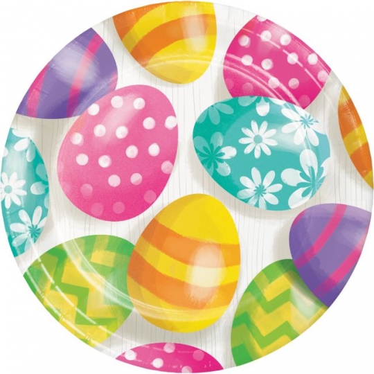 easter plastic plates