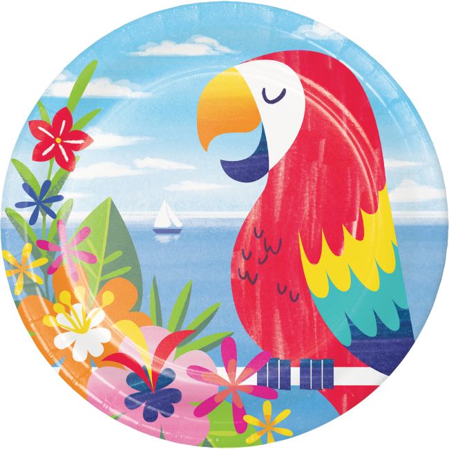 Lush Luau 9inch Plates Party at Lewis Elegant Party Supplies, Plastic Dinnerware, Paper Plates