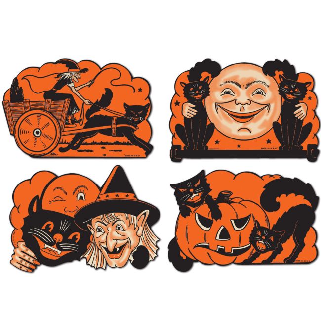 Vintage Halloween Cutouts #1: Party at Lewis Elegant Party Supplies ...