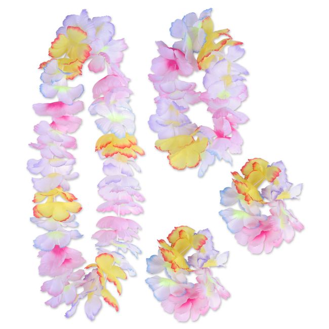 Paradise Floral Lei Head Band and Wristlet Set: Party at Lewis Elegant ...