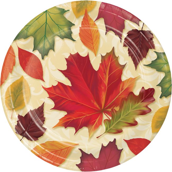 Fall Leaves 7-inch Plate: Party at Lewis Elegant Party Supplies ...