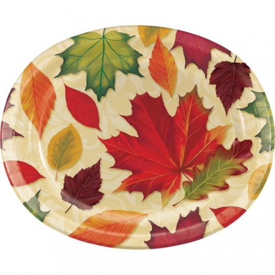 fall leaf plates