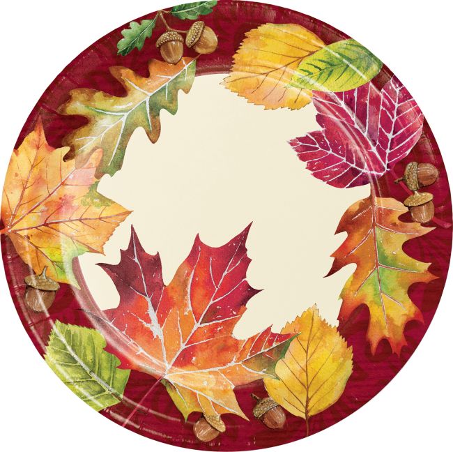 Autumn Fallen Leaves 7-inch Plate: Party at Lewis Elegant Party ...