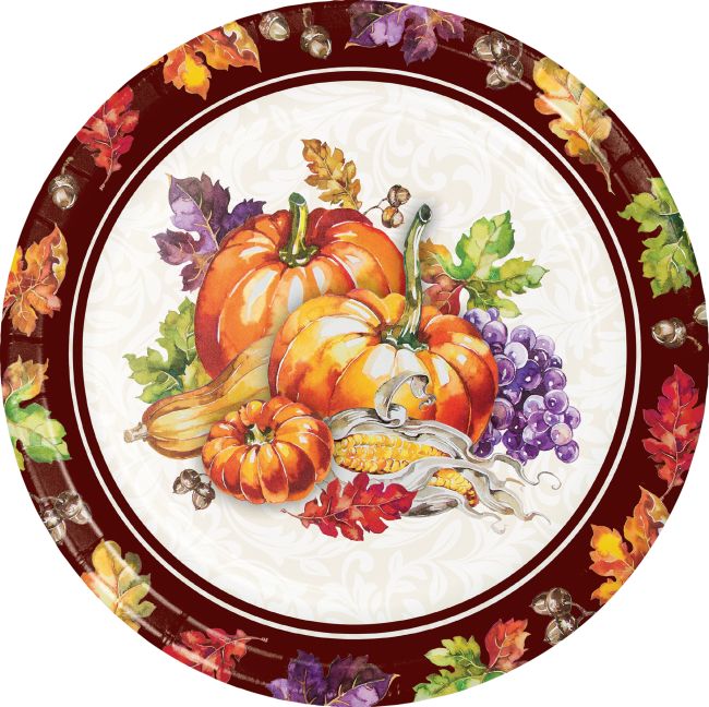 Cornucopia 7-inch Plate: Party at Lewis Elegant Party Supplies, Plastic ...