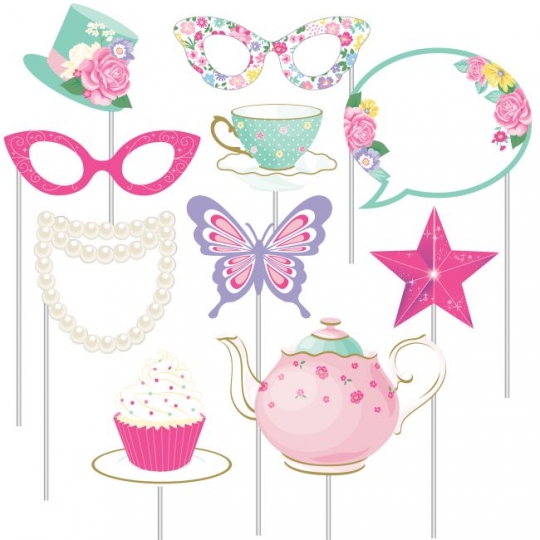 tea party photo booth props