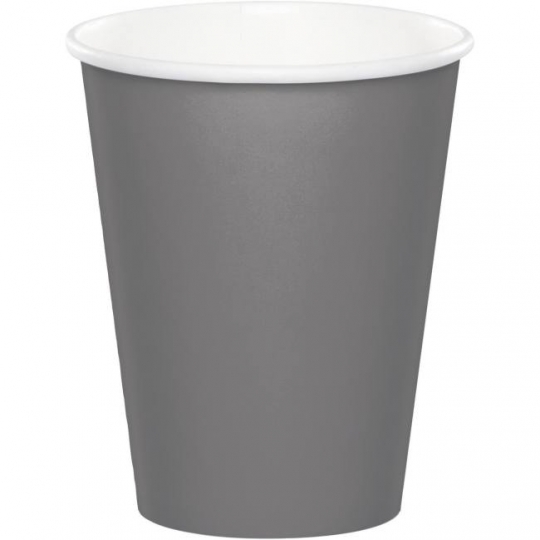 Gray 9 oz Hot or Cold Paper Cups 