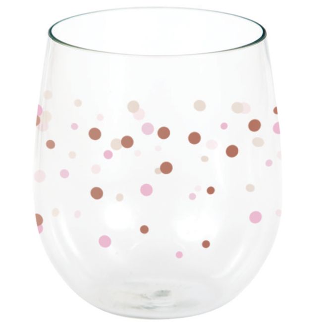 Party To Go Leopard 15oz Acrylic Stemless Wine Glass