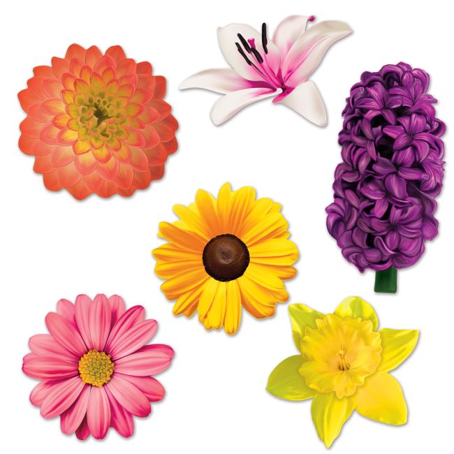 Flower Cutouts: Party at Lewis Elegant Party Supplies Plastic