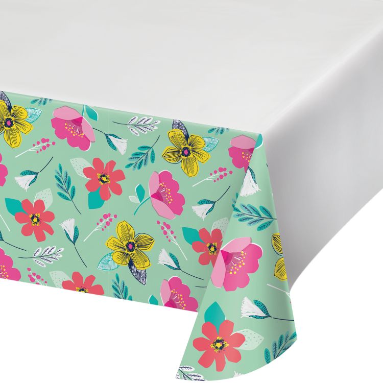 Contemporary Floral Plastic Tablecloth: Party at Lewis Elegant Party ...