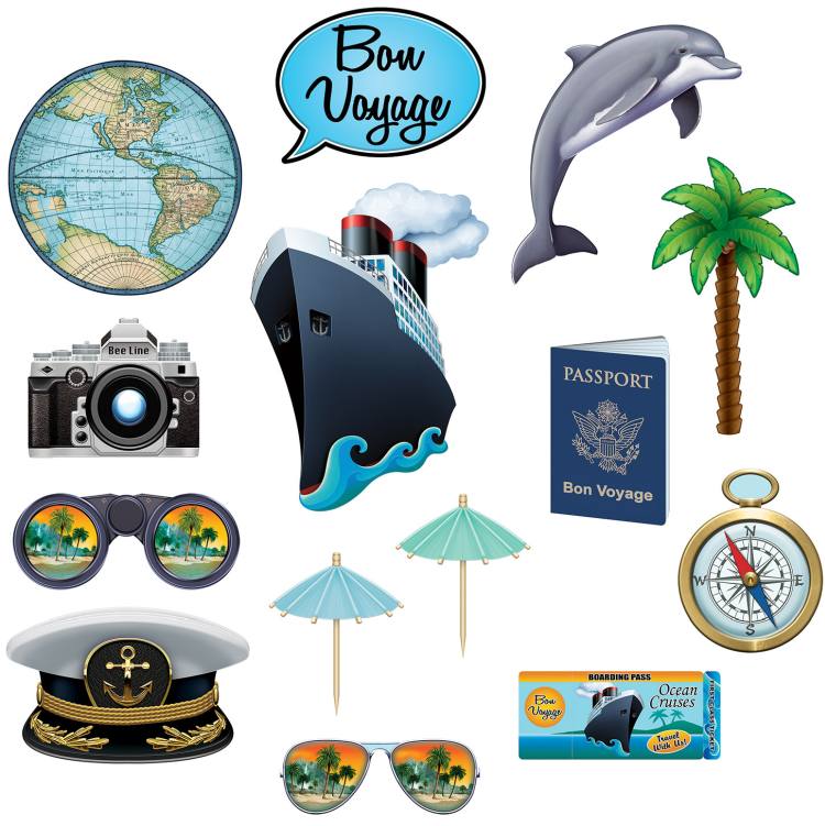 travel photo booth props