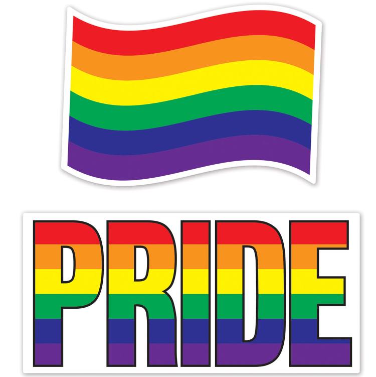 Jumbo Rainbow Pride Cutouts: Party at Lewis Elegant Party Supplies ...