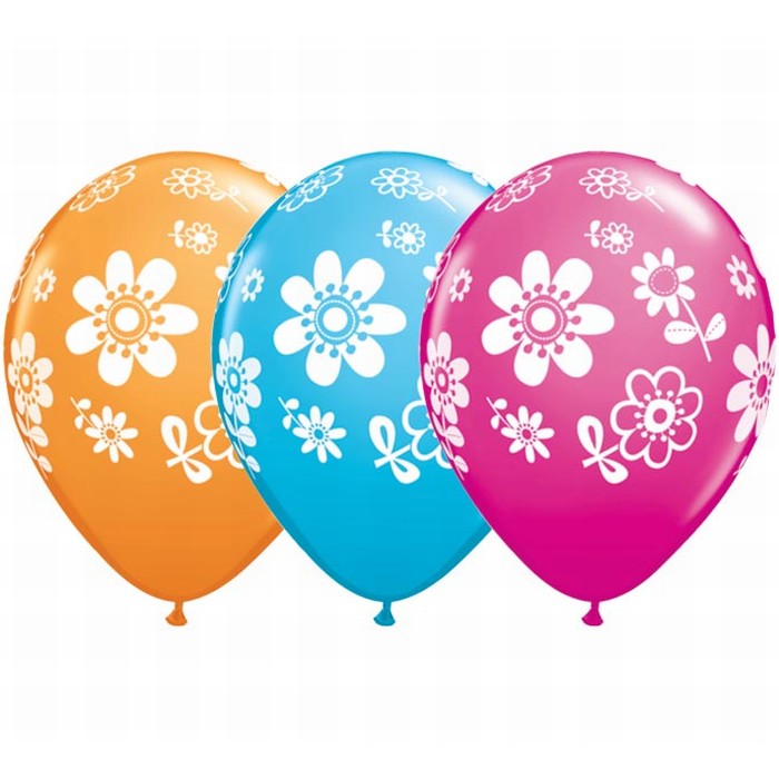 Contemporary Daisies Qualatex Latex Balloons 11 25 Per Pack