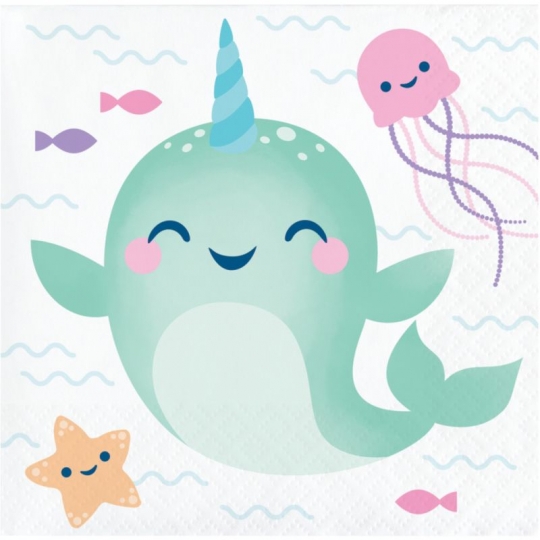 Narwhal Ocean Party Paper Tablecloth: Party at Lewis Elegant Party  Supplies, Plastic Dinnerware, Paper Plates and Napkins