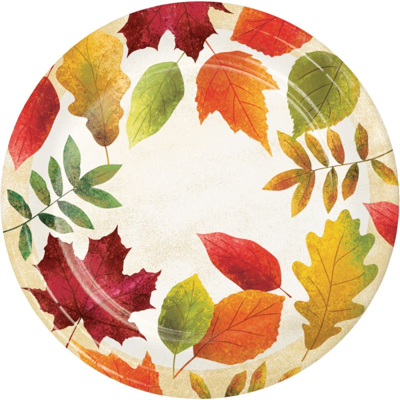 Colorful Leaves 7-inch Plate: Party at Lewis Elegant Party Supplies ...