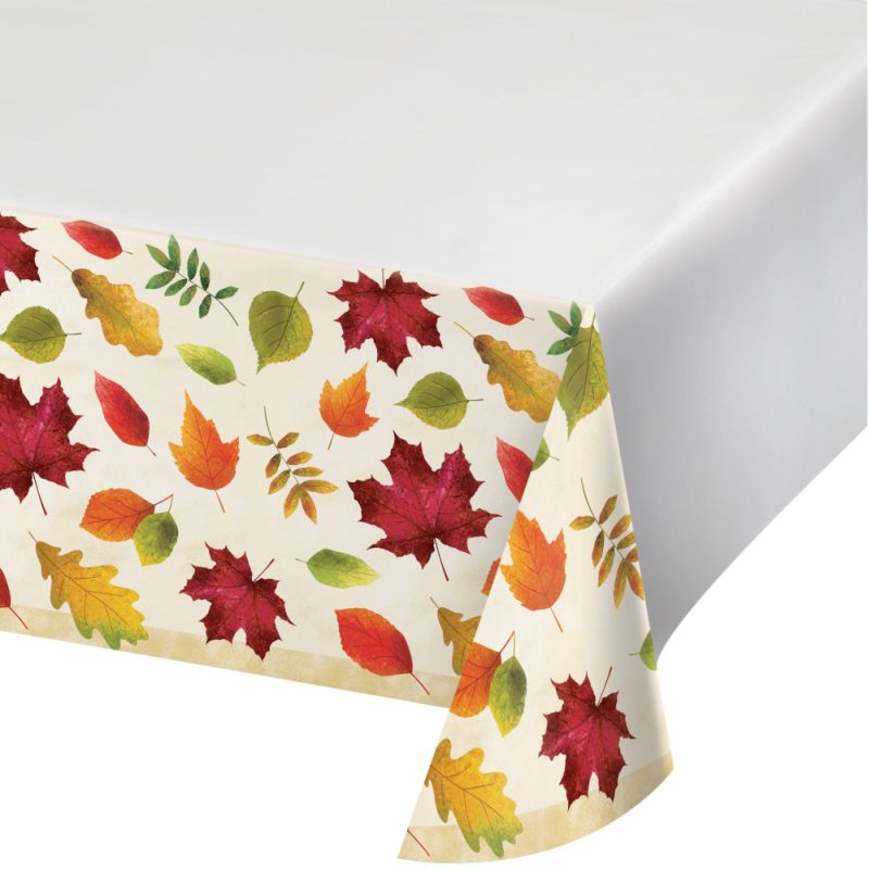 Colorful Leaves Plastic Tablecloth: Party at Lewis Elegant Party ...